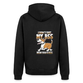 Bull terrier - Veste à capuche bio Premium Unisexe - noir - Dos - Nico (187cm)