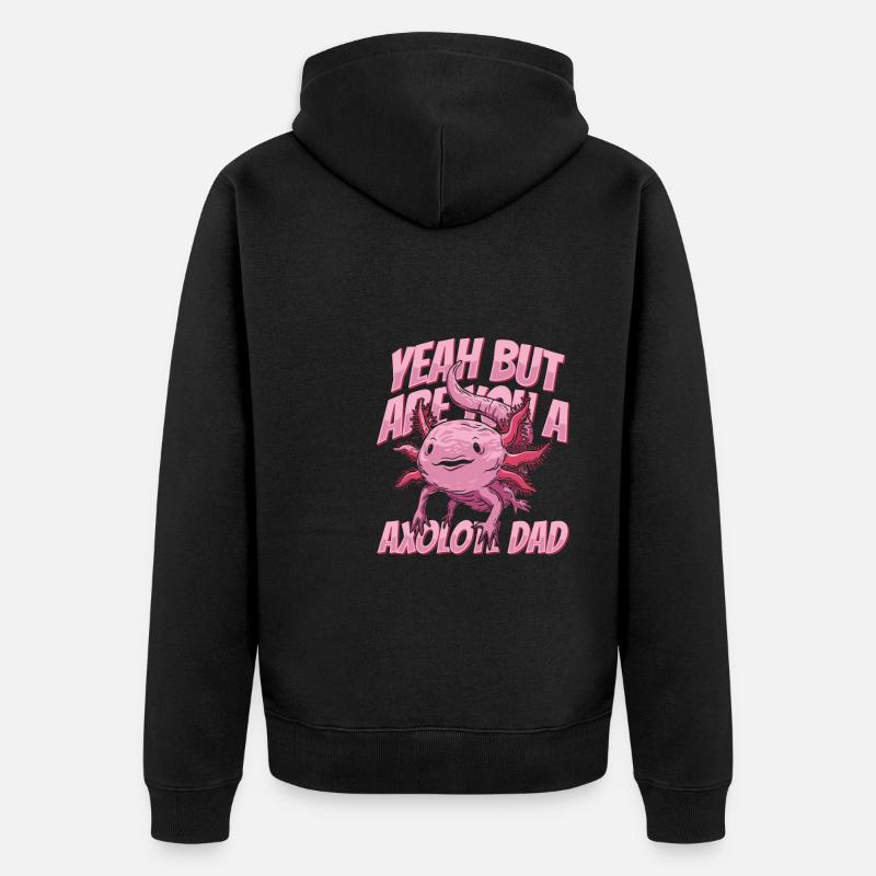 Axolotl Papa - Veste à capuche bio Premium Unisexe - noir