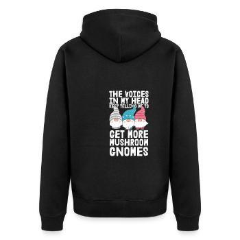 Champignons cueilleurs de champignons Drôle de nain de champignons - Veste à capuche bio Premium Unisexe - noir - Dos - Nico (187cm)