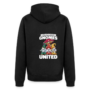 Cueilleurs de champignons Les champignons unissent le nain des champignons - Veste à capuche bio Premium Unisexe - noir - Dos - Nico (187cm)