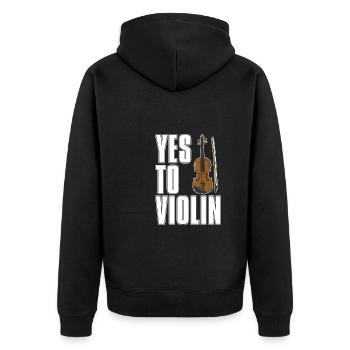 Violon Violon Drôle - Veste à capuche bio Premium Unisexe - noir - Dos - Nico (187cm)
