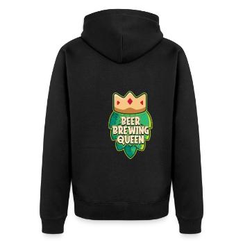 Bière artisanale Bière artisanale Reine de la bière - Veste à capuche bio Premium Unisexe - noir - Dos - Nico (187cm)