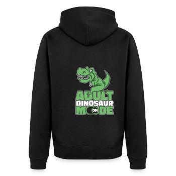 Dinosaure T Rex Dinosaure adulte - Veste à capuche bio Premium Unisexe - noir - Dos - Nico (187cm)