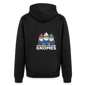 Mushroom Picker Mushrooms Funny Mushroom Dwarf - Unisex Premium Organic Zip Hoodie - black - Back - Nico (187cm)