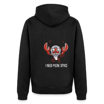 Hummer Lobster Astronaut J’ai besoin de plus d’espace - Veste à capuche bio Premium Unisexe - noir - Dos - Nico (187cm)