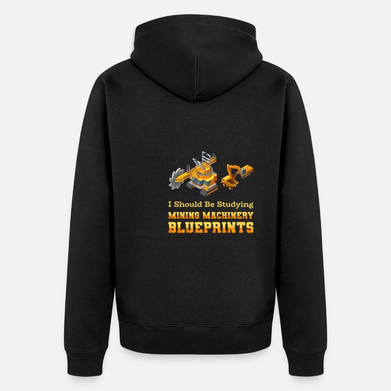 Engineer Mining Engineer - Unisex Premium Organic Zip Hoodie - black