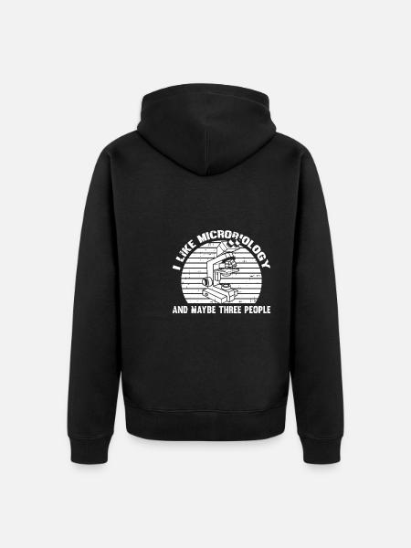 Biology Biologist Microscope - Unisex Premium Organic Zip Hoodie - black