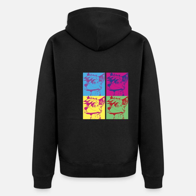 Furry Fandom Fursuits Pop Art - Veste à capuche bio Premium Unisexe - noir