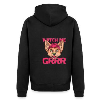 Furry Fandom Fursuits Cool - Veste à capuche bio Premium Unisexe - noir - Dos - Nico (187cm)