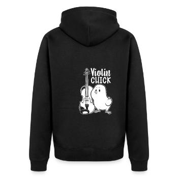 Violon Violon Poussin - Veste à capuche bio Premium Unisexe - noir - Dos - Nico (187cm)