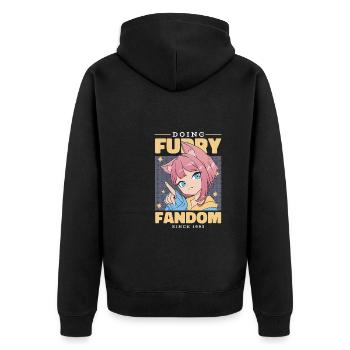 Furry Fandom Fursuits Drôle - Veste à capuche bio Premium Unisexe - noir - Dos - Nico (187cm)