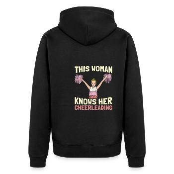 Cheerleader Cheerleading Girl - Unisex Premium Organic Zip Hoodie - black - Back - Nico (187cm)