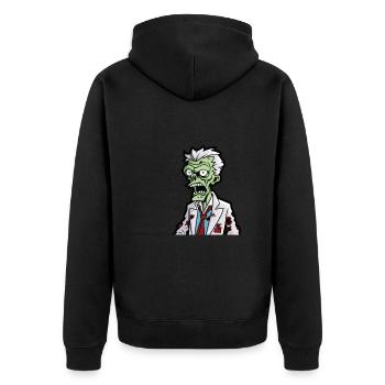 Zombie Halloween - Unisex Premium Organic Zip Hoodie - black - Back - Nico (187cm)