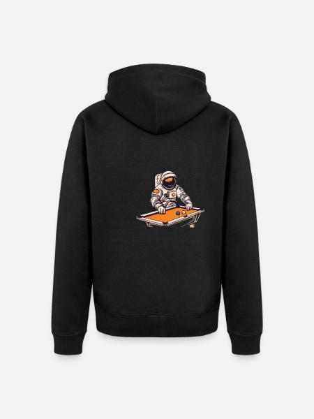 Astronaute de billard - Veste à capuche bio Premium Unisexe - noir