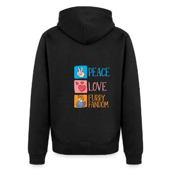 Furry Fandom Fursuits Heart - Veste à capuche bio Premium Unisexe - noir - Dos - Nico (187cm)