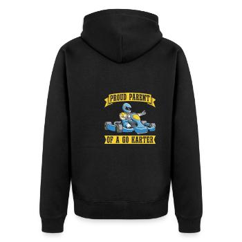 Go Kart Karting Karting Karting Driver Parent - Unisex Premium Organic Zip Hoodie - black - Back - Nico (187cm)