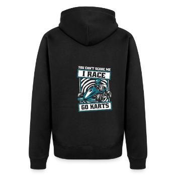 Go Kart Karting Karting Karting Driver Funny - Unisex Premium Organic Zip Hoodie - black - Back - Nico (187cm)