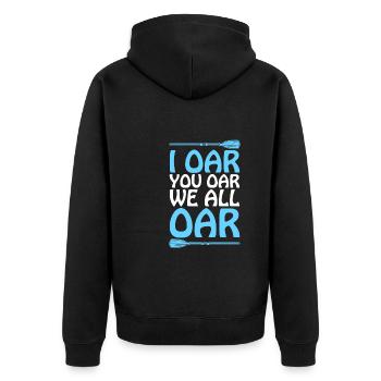 Rafting Fun White Water Rafting - Unisex Premium Organic Zip Hoodie - black - Back - Nico (187cm)