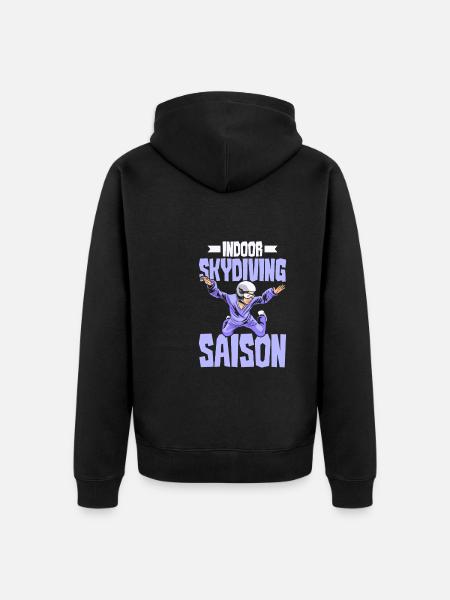 Parachutisme intérieur Indoor Fallschirmspringen - Veste à capuche bio Premium Unisexe - noir
