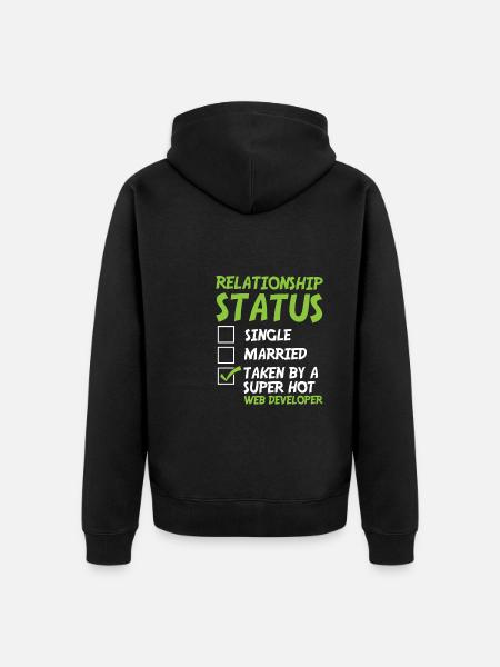 Web Entwickler Webdeveloper Witzig - Unisex Premium Bio Zip Hoodie - Schwarz