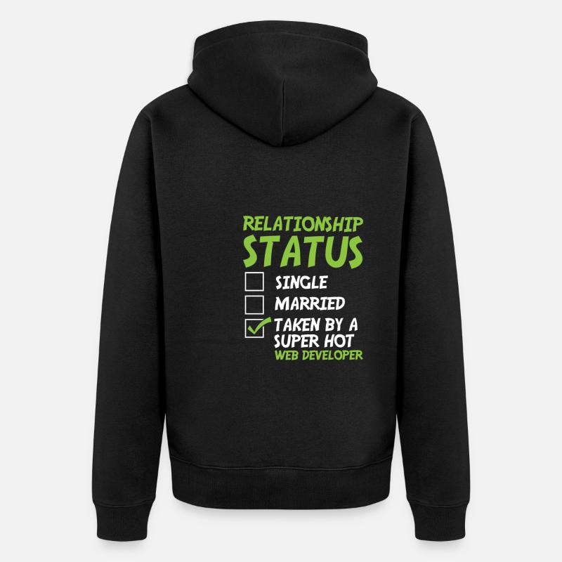 Web Developer Web Developer Funny - Unisex Premium Organic Zip Hoodie - black