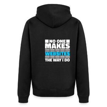 Web Developer Web Developer Funny - Unisex Premium Organic Zip Hoodie - black - Back - Nico (187cm)