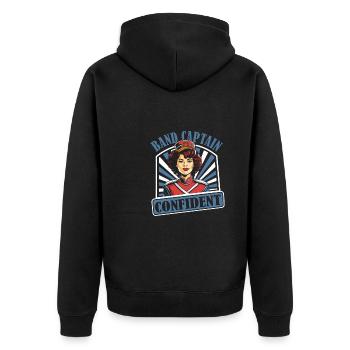 Fan train marching band - Unisex Premium Organic Zip Hoodie - black - Back - Nico (187cm)