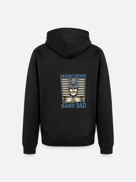 Fan train marching band dad - Unisex Premium Organic Zip Hoodie - black