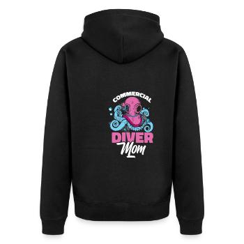 Plongeuse Mère Plongée Commerciale - Veste à capuche bio Premium Unisexe - noir - Dos - Nico (187cm)