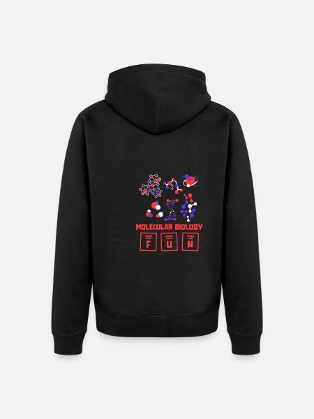 Biology Biologist Molecules Molecular Biologist - Unisex Premium Organic Zip Hoodie - black