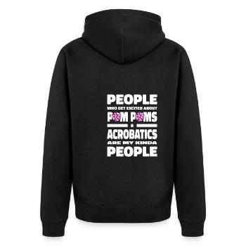 pom-pom girl pom-pom girl drôle - Veste à capuche bio Premium Unisexe - noir - Dos - Nico (187cm)
