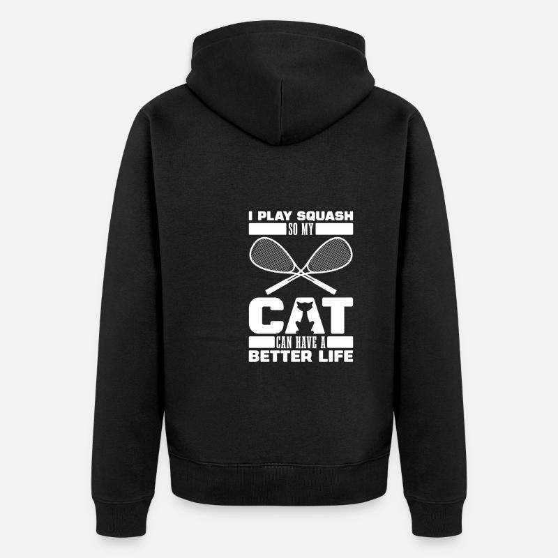 Squash - Unisex Premium Bio Zip Hoodie - Schwarz