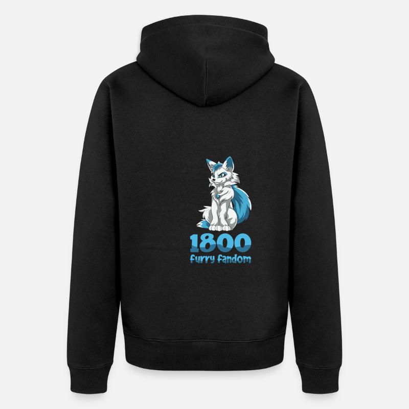 Furry Fandom Fursuits Mignon - Veste à capuche bio Premium Unisexe - noir