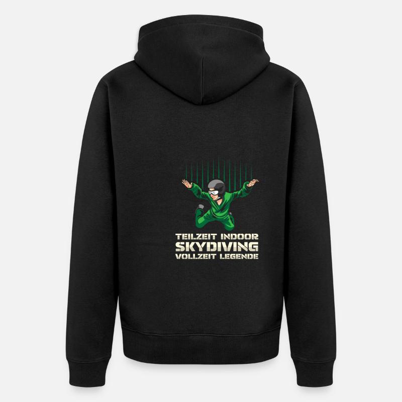 Légende du parachutisme intérieur - Veste à capuche bio Premium Unisexe - noir