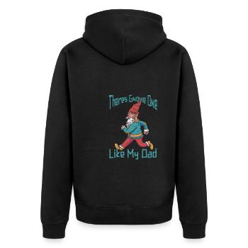 Cueilleurs de champignons Père Nain de champignons - Veste à capuche bio Premium Unisexe - noir - Dos - Nico (187cm)