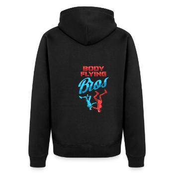 Indoor Skydiving Cool Indoor Fallschirmspringen - Unisex Premium Organic Zip Hoodie - black - Back - Nico (187cm)