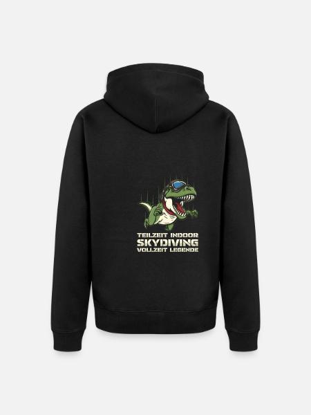 Parachutisme intérieur T Rex - Veste à capuche bio Premium Unisexe - noir