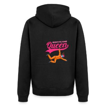 Indoor Skydiving Queen - Unisex Premium Organic Zip Hoodie - black - Back - Nico (187cm)
