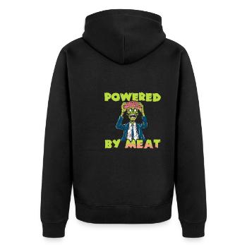Zombie Halloween - Unisex Premium Organic Zip Hoodie - black - Back - Nico (187cm)