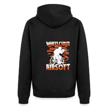 Airsoft Fauteuil roulant - Veste à capuche bio Premium Unisexe - noir - Dos - Nico (187cm)