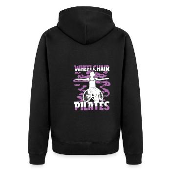 Pilates Fauteuil roulant - Veste à capuche bio Premium Unisexe - noir - Dos - Nico (187cm)