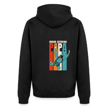 Indoor Skydiving Cool Indoor Fallschirmspringen - Unisex Premium Organic Zip Hoodie - black - Back - Nico (187cm)