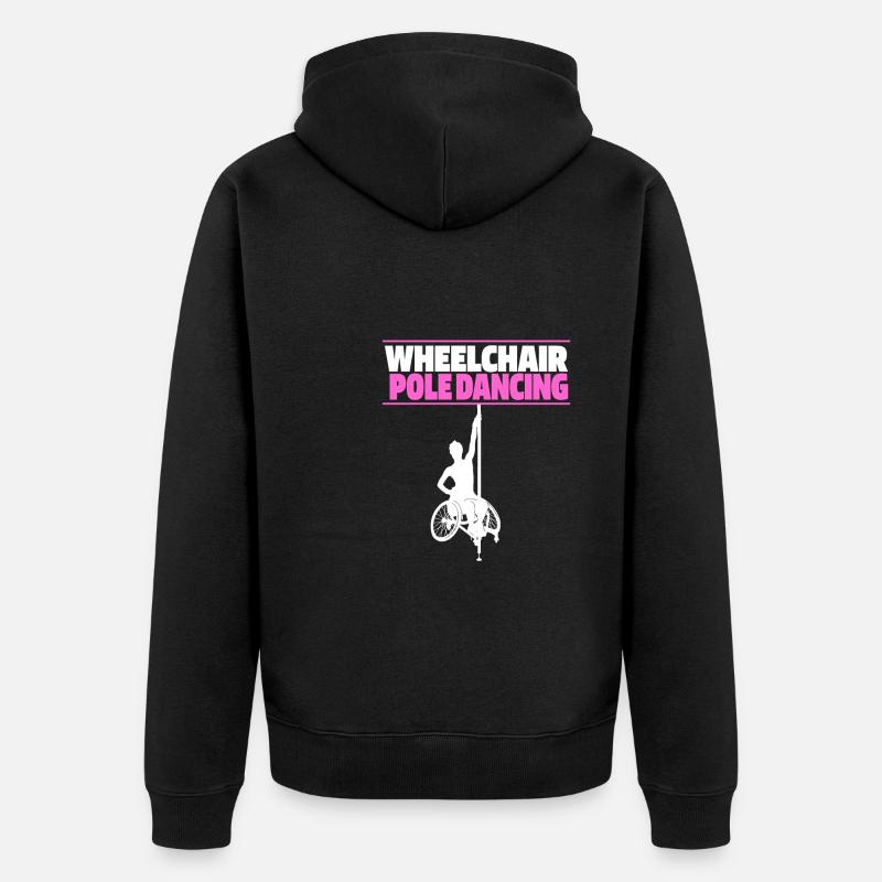 Fauteuil roulant de pole dance - Veste à capuche bio Premium Unisexe - noir