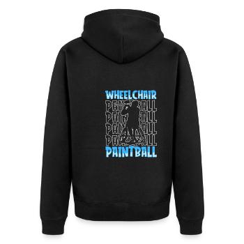 Fauteuil roulant de paintball - Veste à capuche bio Premium Unisexe - noir - Dos - Nico (187cm)