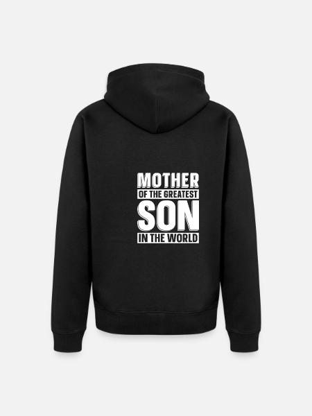 Maman Mère La plus grande - Veste à capuche bio Premium Unisexe - noir