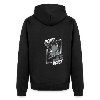 Emergency Call Control Center Operations Center Witzig - Unisex Premium Organic Zip Hoodie - black - Back - Nico (187cm)