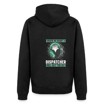 Centre de contrôle des appels d’urgence Centre d’opérations Lustig - Veste à capuche bio Premium Unisexe - noir - Dos - Nico (187cm)