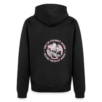 Nurse Oncological Nurse - Unisex Premium Organic Zip Hoodie - black - Back - Nico (187cm)