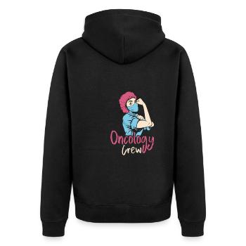 Infirmière Cool Équipe d’oncologie - Veste à capuche bio Premium Unisexe - noir - Dos - Nico (187cm)