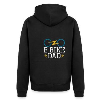E Bike Electric Bike Papa - Veste à capuche bio Premium Unisexe - noir - Dos - Nico (187cm)